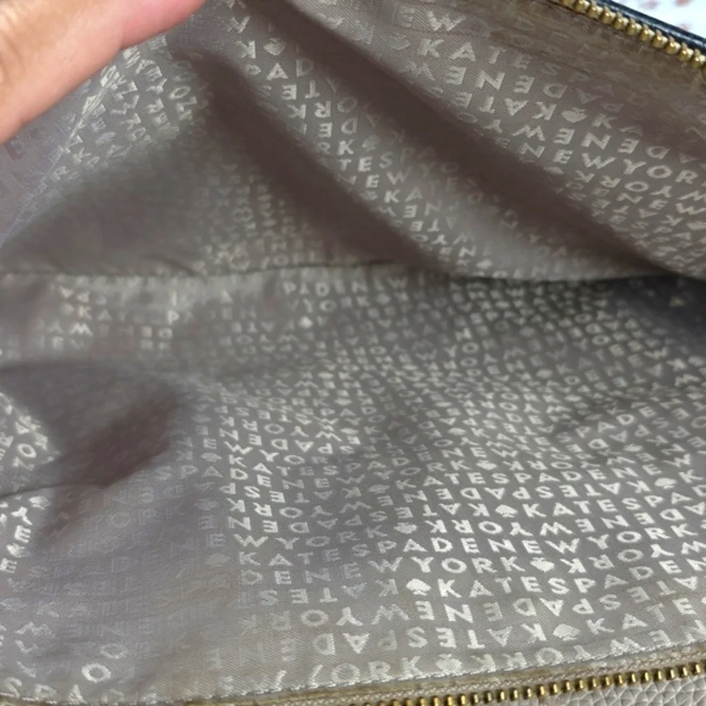 KATE SPADE NEW YORK HAND BAG ALMOND BLACK KALEN CHESTER STREET SATCHEL PURSE WOR